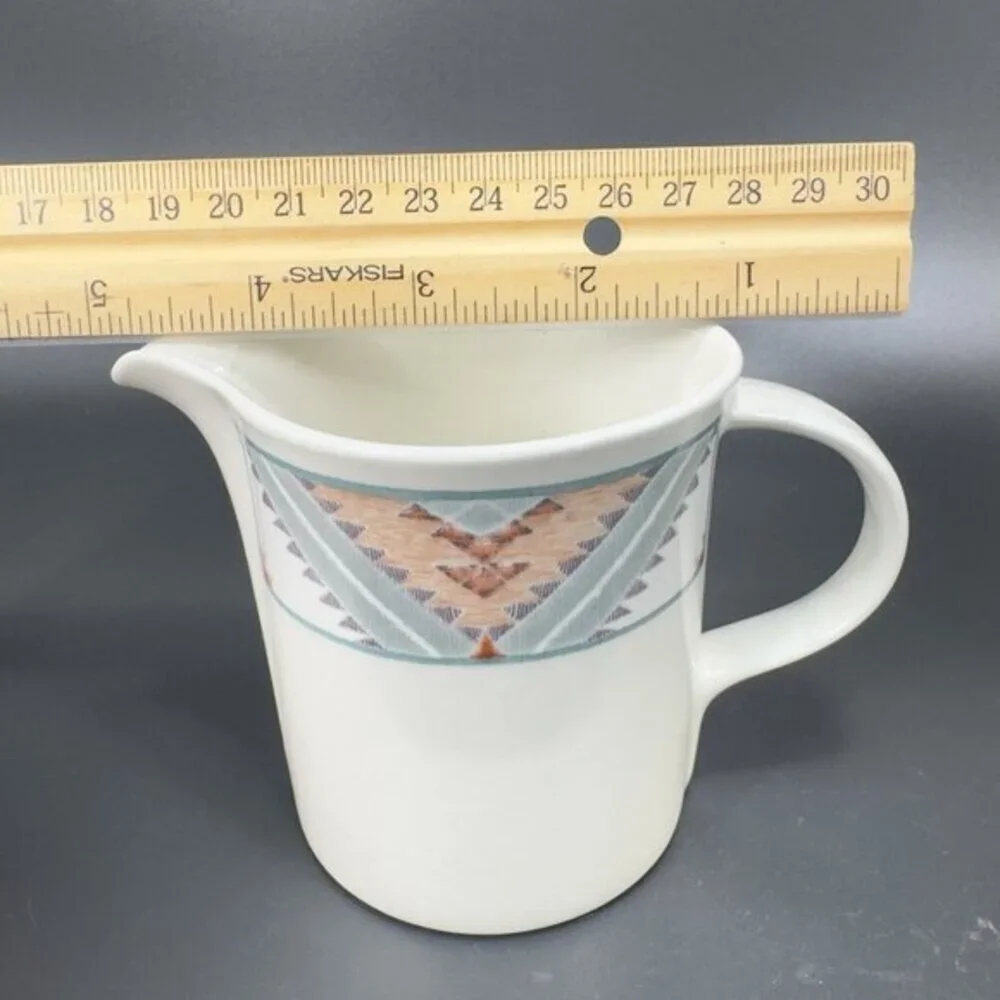 Mikasa Intaglio Santa Fe Ceramic Small Pitcher Creamer Stoneware Malaysia‎ VTG